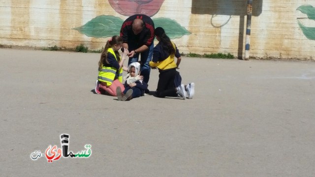 كفرقاسم : نظام وانتظام ومسؤولية في التمرين المدني في مدرسة جنة ابن رشد الابتدائية 